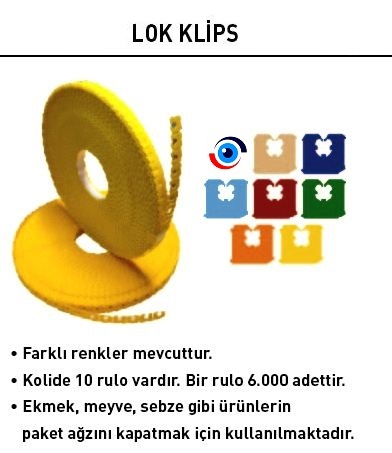 Ekmek Torbası Lok (Kare) Klipsi