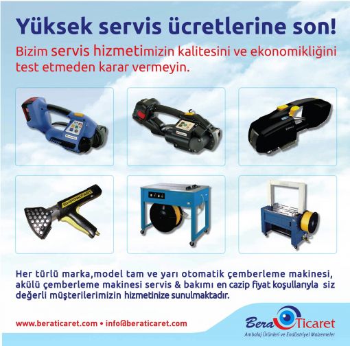 Çember Makinası Teknik Servisi, Shrinkfast 998 Teknik Servis & Yedek Parça Hizmeti